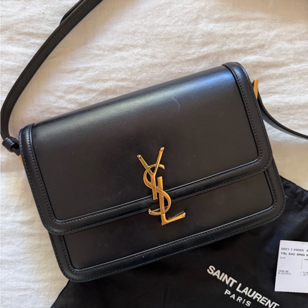 *SOLD* Authentic Saint Laurent Black Medium Solferino Bag - Picture 3 of 6